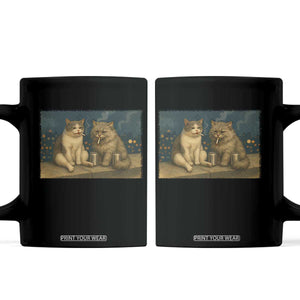 Funny Smoking Cat Coffee Mug Meme Cool Kitten With Cigarette TS12 Black Print Your Wear