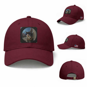 Smoking Cat Baseball Cap Meme Funny Cool Kitten TS12 Baseball Cap Universal Fit Maroon Print Your Wear