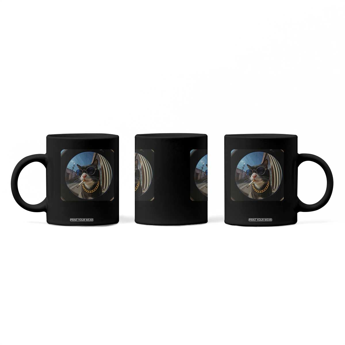 Smoking Cat Coffee Mug Meme Funny Cool Kitten TS12 Print Your Wear