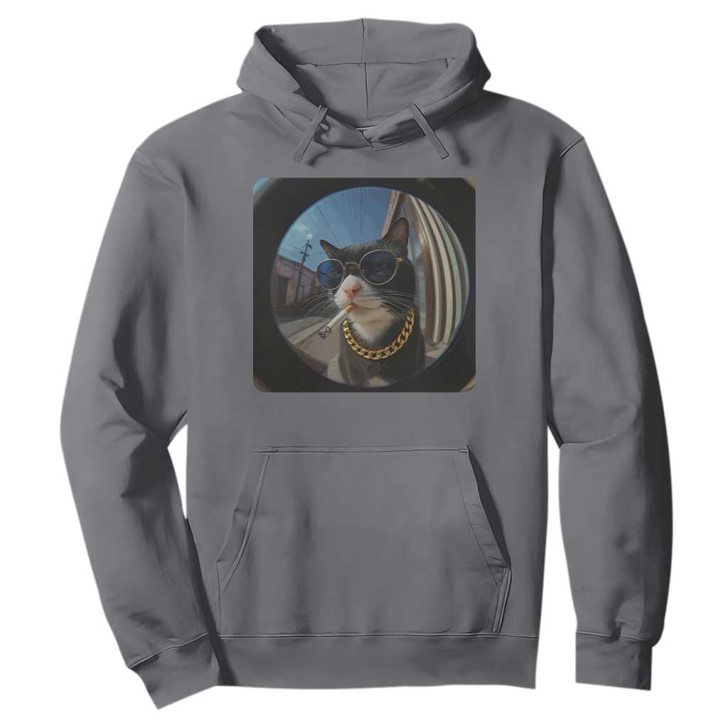 Smoking Cat Hoodie Meme Funny Cool Kitten TS12 Charcoal Print Your Wear