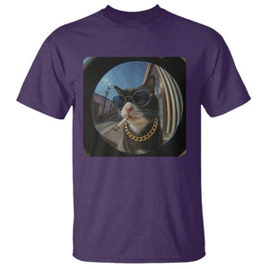 Smoking Cat T Shirt Meme Funny Cool Kitten TS12 Purple Print Your Wear