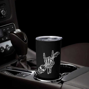 Rock N Roll Tumbler Cup Skeleton Hand Playing Guitar Heavy Metal Music TS12 Print Your Wear