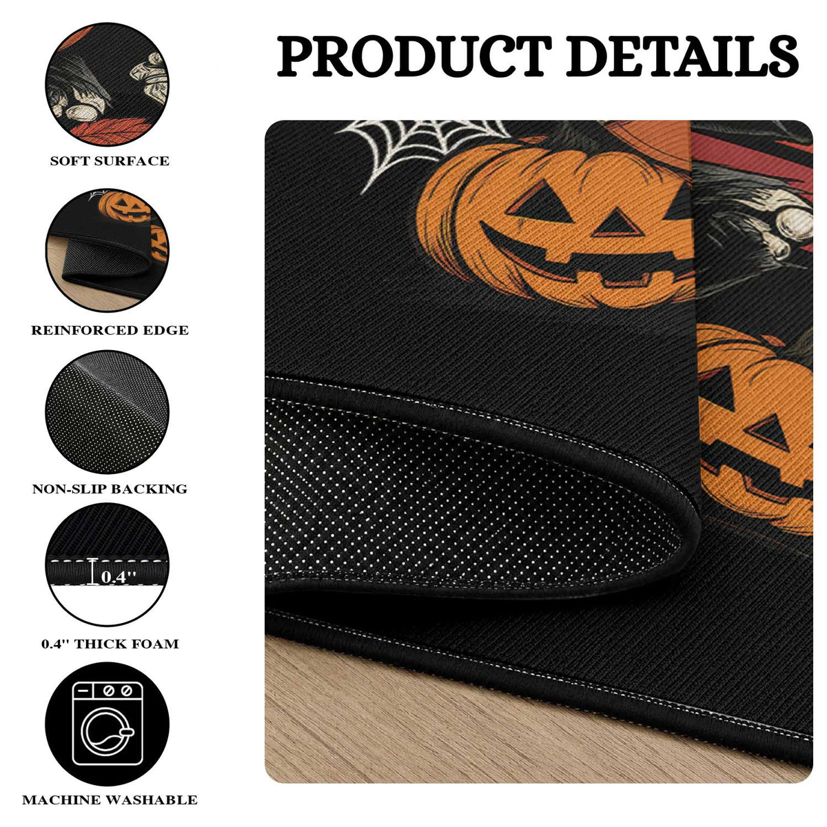 Halloween Rock Round Rug Skeleton Playing Guitar Rock And Roll