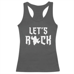 Bigfoot Rock N Roll Racerback Tank Top Funny Lets Rock Music Lover TS12 Dark Heather Print Your Wear
