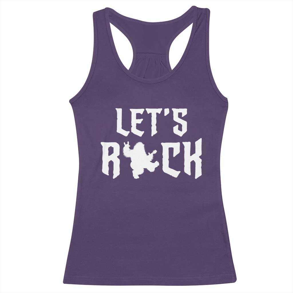 Bigfoot Rock N Roll Racerback Tank Top Funny Lets Rock Music Lover TS12 Purple Print Your Wear