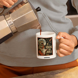 Funny Rock And Roll Coffee Mug Cat Playing Electric Guitar Music Lover TS12 Print Your Wear
