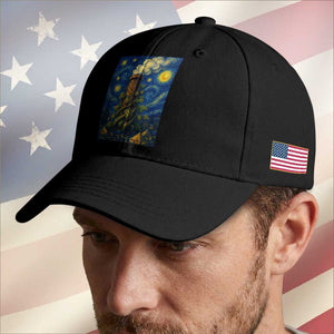 Starry Night Hops Brewery Baseball Cap Vintage Hops Beer Lover Painterly TS12 Print Your Wear