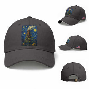 Starry Night Hops Brewery Baseball Cap Vintage Hops Beer Lover Painterly TS12 Baseball Cap Universal Fit Dark Gray Print Your Wear