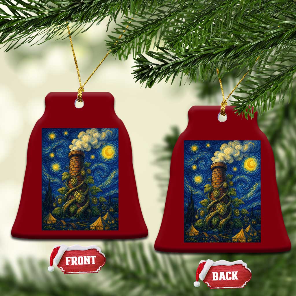 Starry Night Hops Brewery Ceramic Ornament Vintage Hops Beer Lover Painterly TS12 Print Your Wear