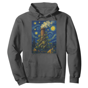 Starry Night Hops Brewery Hoodie Vintage Hops Beer Lover Painterly TS12 Dark Heather Print Your Wear