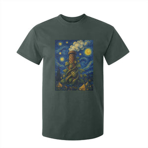 Starry Night Hops Brewery T Shirt For Kid Vintage Hops Beer Lover Painterly TS12 Dark Forest Green Print Your Wear