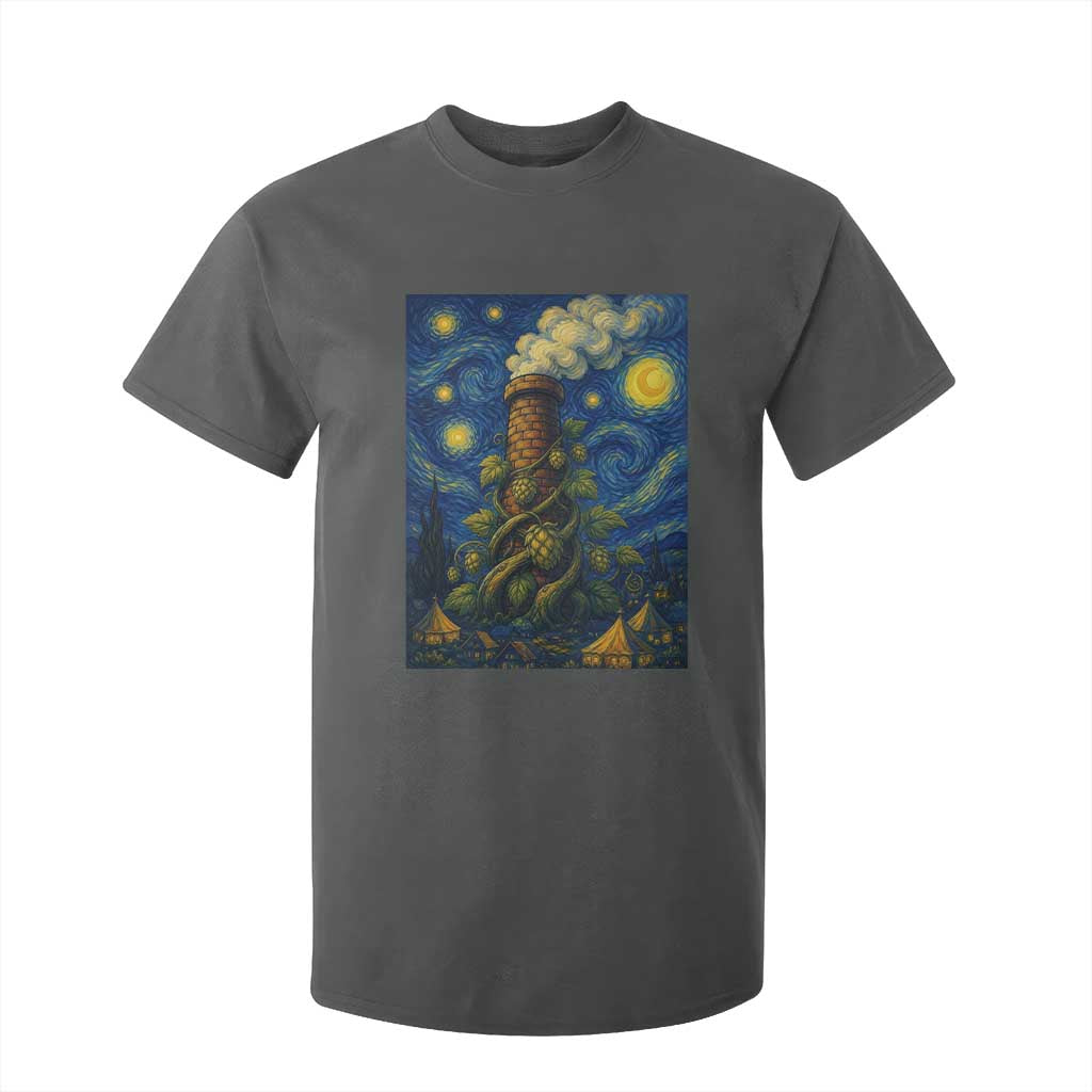 Starry Night Hops Brewery T Shirt For Kid Vintage Hops Beer Lover Painterly TS12 Dark Heather Print Your Wear