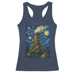 Starry Night Hops Brewery Racerback Tank Top Vintage Hops Beer Lover Painterly TS12 Navy Print Your Wear