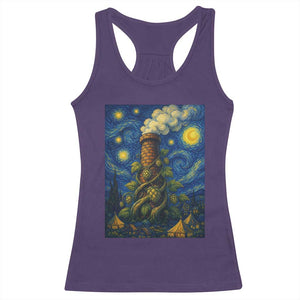 Starry Night Hops Brewery Racerback Tank Top Vintage Hops Beer Lover Painterly TS12 Purple Print Your Wear