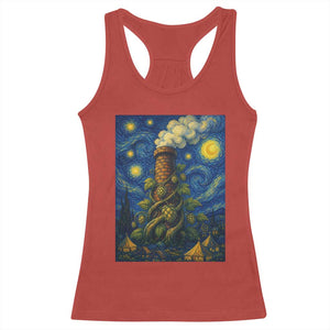 Starry Night Hops Brewery Racerback Tank Top Vintage Hops Beer Lover Painterly TS12 Red Print Your Wear