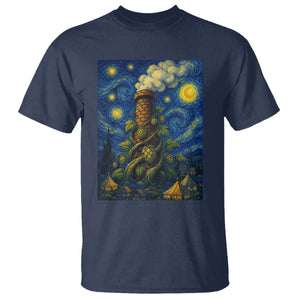 Starry Night Hops Brewery T Shirt Vintage Hops Beer Lover Painterly TS12 Navy Print Your Wear