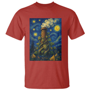 Starry Night Hops Brewery T Shirt Vintage Hops Beer Lover Painterly TS12 Red Print Your Wear