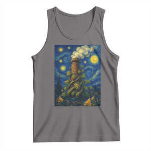 Starry Night Hops Brewery Tank Top Vintage Hops Beer Lover Painterly TS12 Deep Heather Print Your Wear