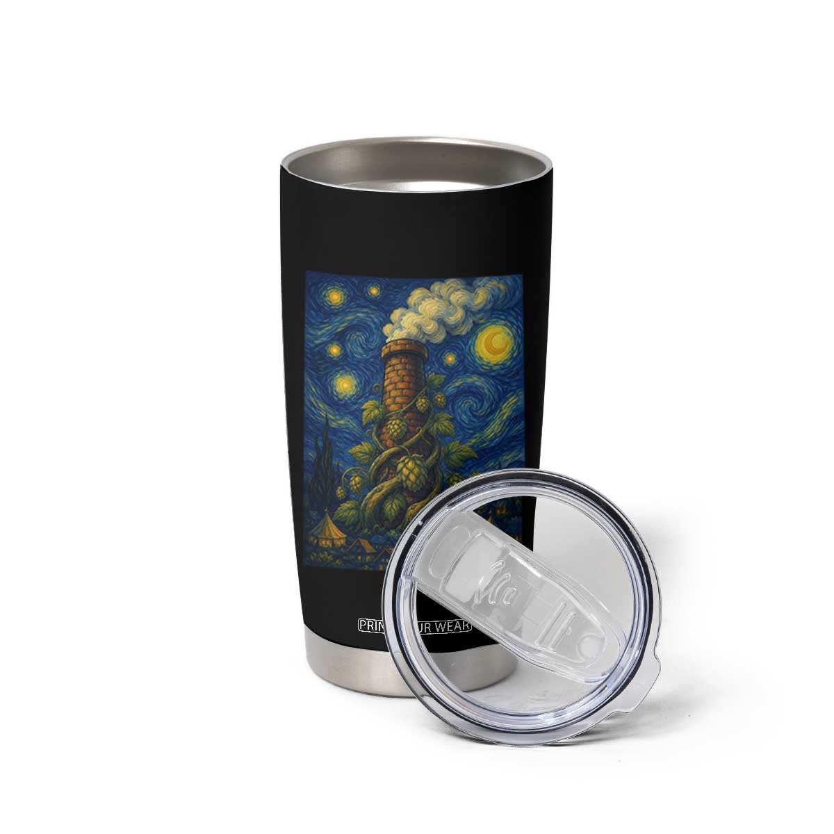 Starry Night Hops Brewery Tumbler Cup Vintage Hops Beer Lover Painterly TS12 Print Your Wear