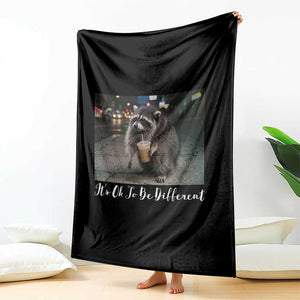 Its Ok To Be Different Jimothy Raccoon Throw Blanket Funny Short Spine Wildlife TS12 Print Your Wear