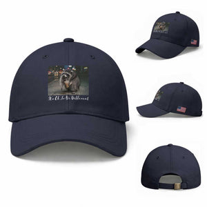 Its Ok To Be Different Jimothy Raccoon Baseball Cap Funny Short Spine Wildlife TS12 Baseball Cap Universal Fit Navy Print Your Wear