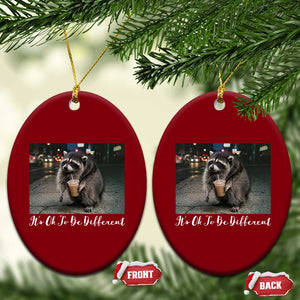 Its Ok To Be Different Jimothy Raccoon Ceramic Ornament Funny Short Spine Wildlife TS12 Print Your Wear