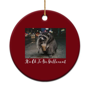 Its Ok To Be Different Jimothy Raccoon Ceramic Ornament Funny Short Spine Wildlife TS12 1pc Red Print Your Wear