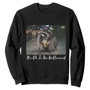Its Ok To Be Different Jimothy Raccoon Sweatshirt Funny Short Spine Wildlife TS12 Black Print Your Wear