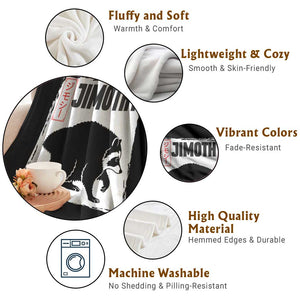 Jimothy The Raccoon Throw Blanket Japanese Style Trash Panda Graphic TS12 Print Your Wear