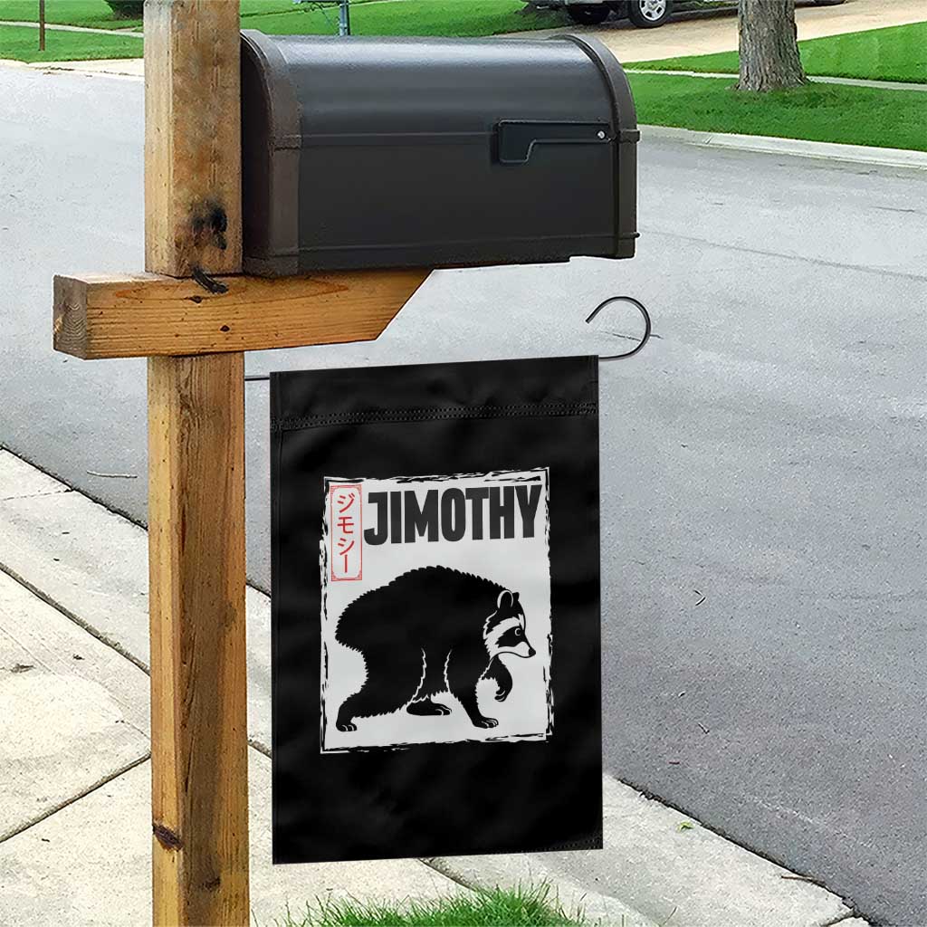 Jimothy The Raccoon Garden Flag Japanese Style Trash Panda Graphic TS12 Print Your Wear