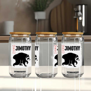 Jimothy The Raccoon Glass Can Japanese Style Trash Panda Graphic TS12 Print Your Wear