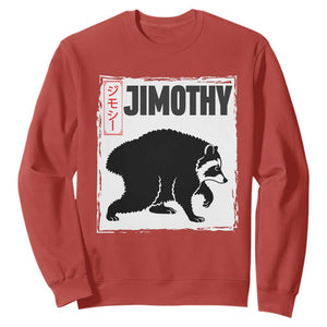 Jimothy The Raccoon Sweatshirt Japanese Style Trash Panda Graphic TS12 Red Print Your Wear