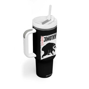 Jimothy The Raccoon Tumbler With Handle Japanese Style Trash Panda Graphic TS12 Print Your Wear