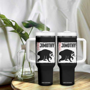 Jimothy The Raccoon Tumbler With Handle Japanese Style Trash Panda Graphic TS12 Print Your Wear