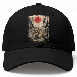 Vintage Japanese Ukiyoe Raccoon Baseball Cap Seattle Short Spine Trash Panda TS12 Print Your Wear