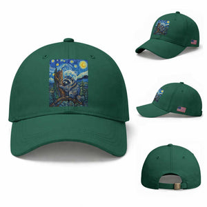 Seattle Trash Panda Starry Night Graphic Baseball Cap Funny Short King Raccoon TS12 Baseball Cap Universal Fit Irish Green Print Your Wear