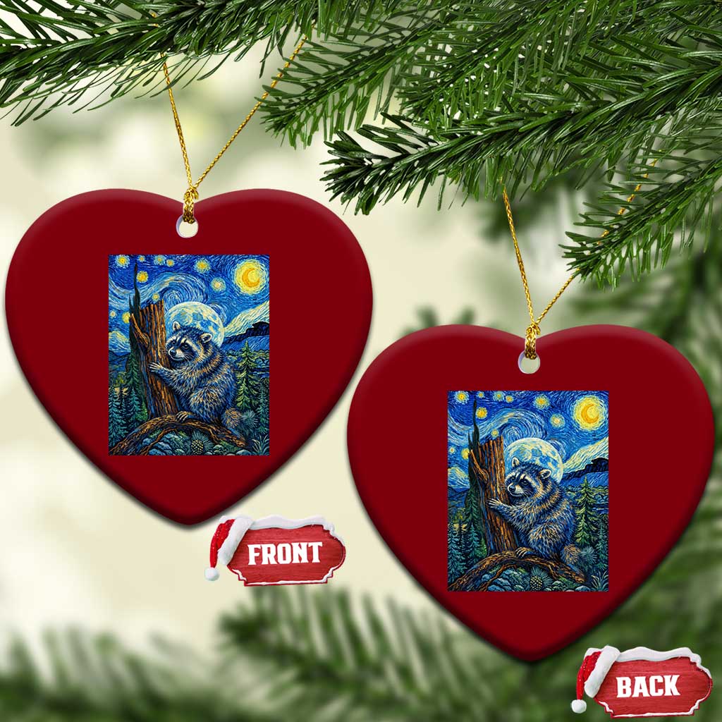 Seattle Trash Panda Starry Night Graphic Ceramic Ornament Funny Short King Raccoon TS12 Print Your Wear