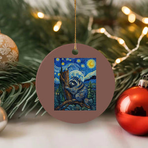 Seattle Trash Panda Starry Night Graphic Ceramic Ornament Funny Short King Raccoon TS12 1pc Mocha Print Your Wear