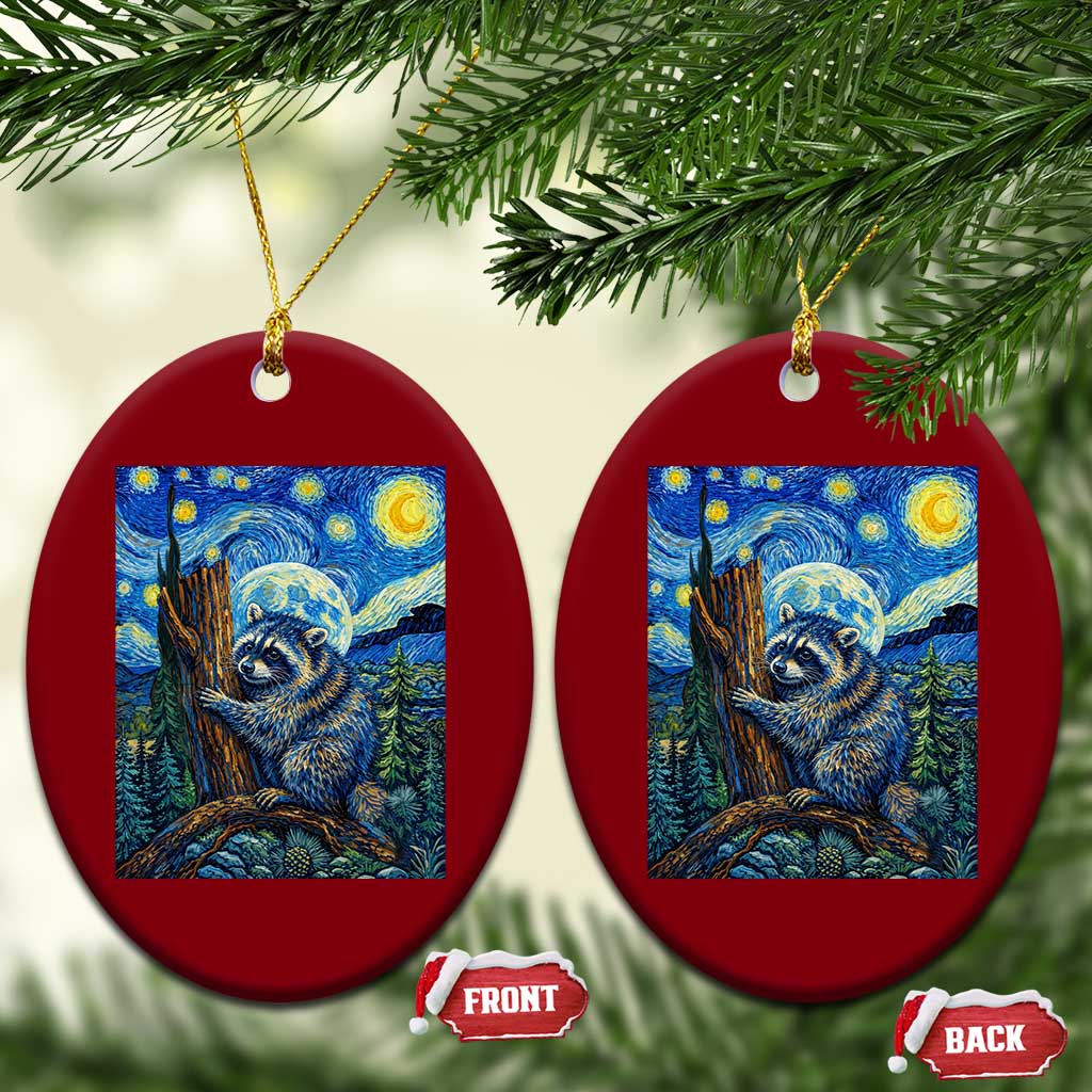 Seattle Trash Panda Starry Night Graphic Ceramic Ornament Funny Short King Raccoon TS12 Print Your Wear