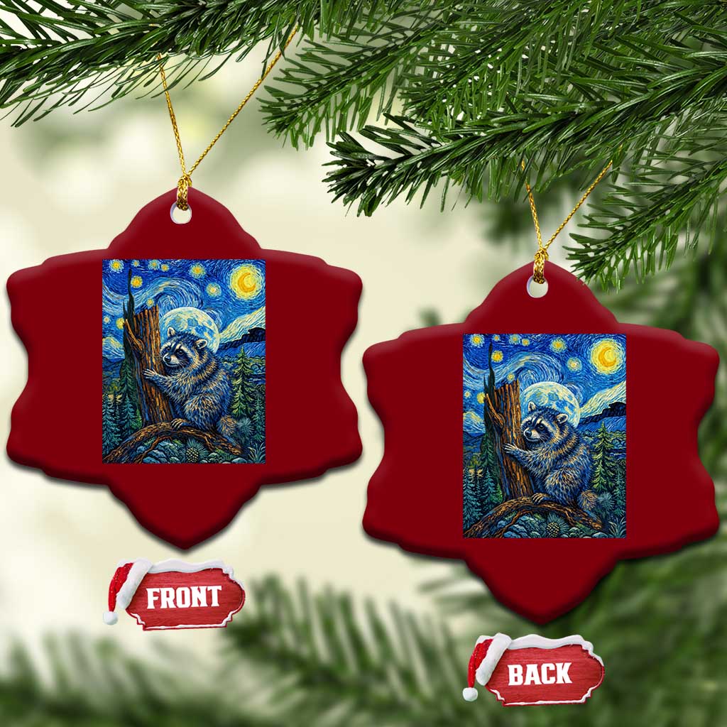 Seattle Trash Panda Starry Night Graphic Ceramic Ornament Funny Short King Raccoon TS12 Print Your Wear