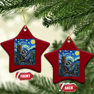 Seattle Trash Panda Starry Night Graphic Ceramic Ornament Funny Short King Raccoon TS12 Print Your Wear