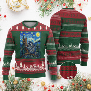 Seattle Trash Panda Starry Night Graphic Ugly Christmas Sweater Funny Short King Raccoon TS12 Red Green Print Your Wear