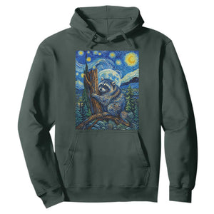 Seattle Trash Panda Starry Night Graphic Hoodie Funny Short King Raccoon TS12 Dark Forest Green Print Your Wear
