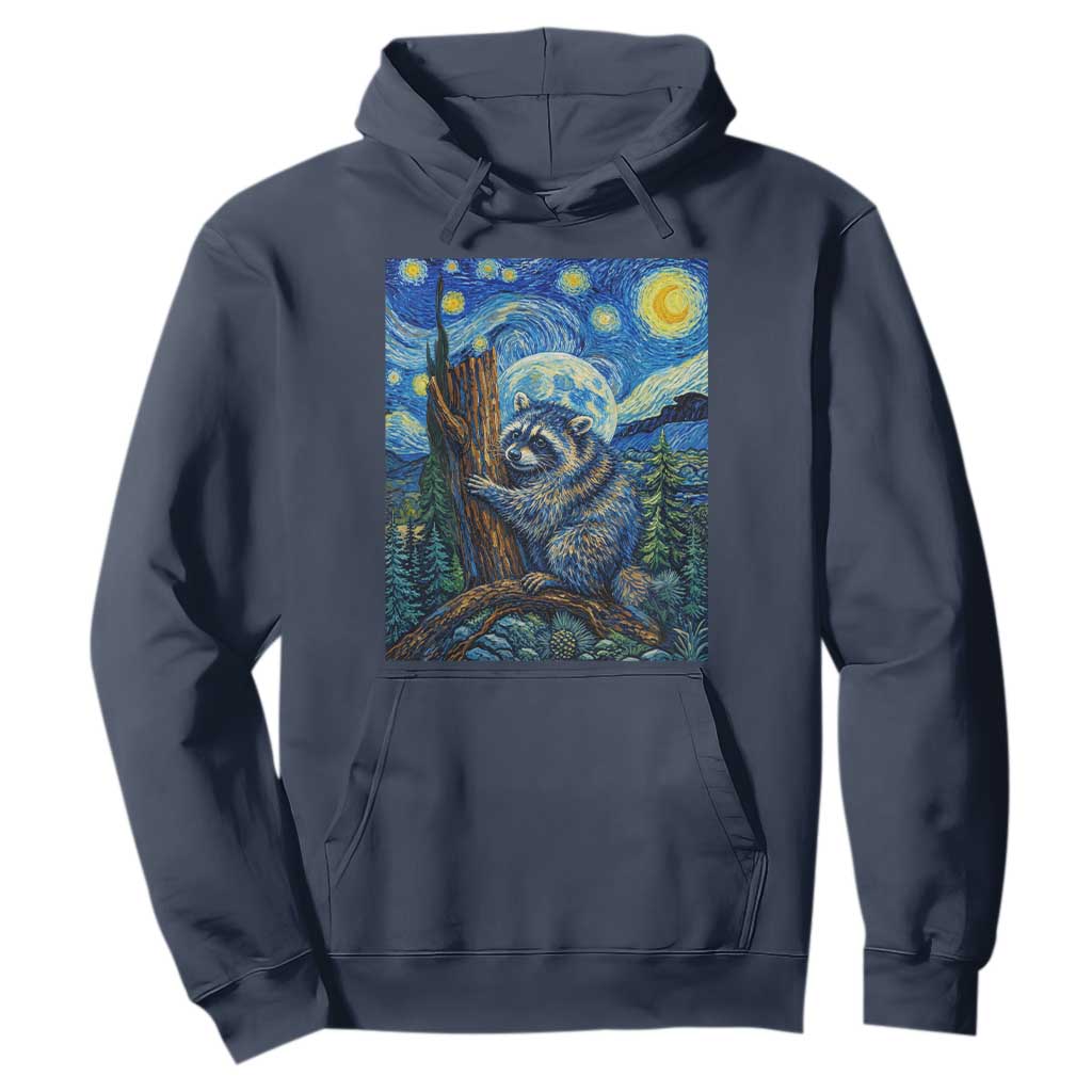 Seattle Trash Panda Starry Night Graphic Hoodie Funny Short King Raccoon TS12 Navy Print Your Wear