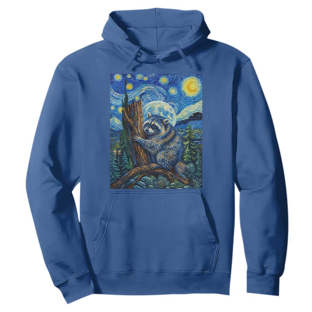 Seattle Trash Panda Starry Night Graphic Hoodie Funny Short King Raccoon TS12 Royal Blue Print Your Wear