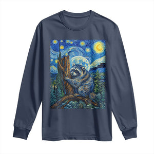 Seattle Trash Panda Starry Night Graphic Long Sleeve Shirt Funny Short King Raccoon TS12 Navy Print Your Wear