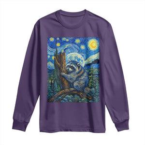 Seattle Trash Panda Starry Night Graphic Long Sleeve Shirt Funny Short King Raccoon TS12 Purple Print Your Wear