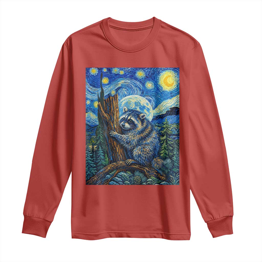 Seattle Trash Panda Starry Night Graphic Long Sleeve Shirt Funny Short King Raccoon TS12 Red Print Your Wear
