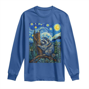 Seattle Trash Panda Starry Night Graphic Long Sleeve Shirt Funny Short King Raccoon TS12 Royal Blue Print Your Wear