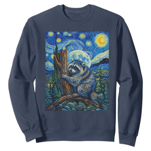 Seattle Trash Panda Starry Night Graphic Sweatshirt Funny Short King Raccoon TS12 Navy Print Your Wear